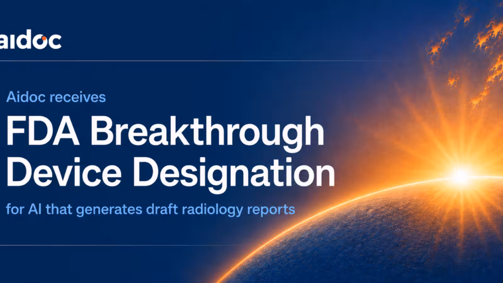 Aidoc First Read drafts a radiology report from an image
